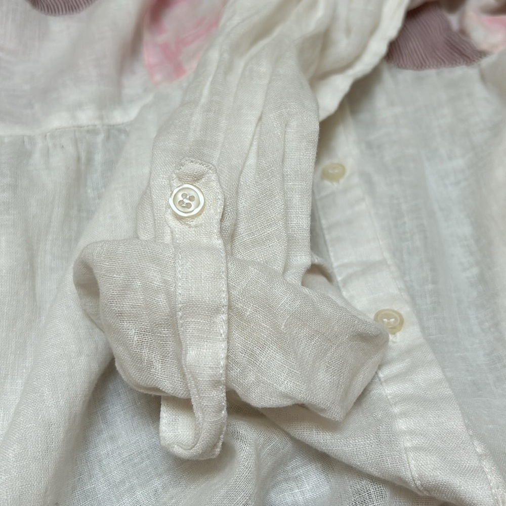 Free People linen blend patchwork button down - Picture 7 of 7